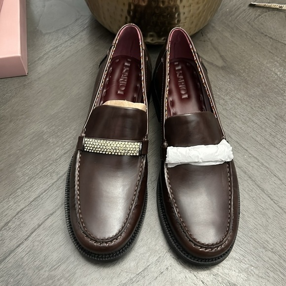 FRANCO SARTO Lizzy Loafers In Ebony Dark Green Faux Leather - Picture 4 of 6